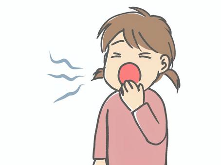 Illustration, yawn, sleepy, girl, 