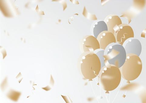 スタイリッシュな紙吹雪と風船の背景素材
