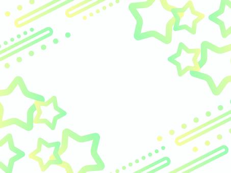 ポップな星のグラデメンフィス背景 緑 背景,グラデーション,メンフィス,かわいい,ポップ,星,キラキラ,緑,黄緑,黄色のイラスト素材