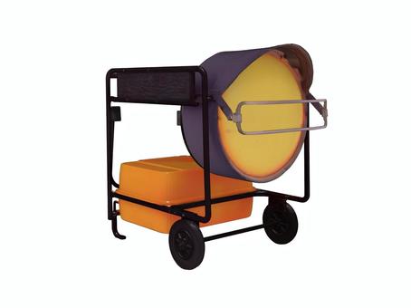 冬の建設土木工事現場での大型屋外ヒーター ヒーター,冬,暖房器具,ストーブ,屋外,工事,現場のイラスト素材