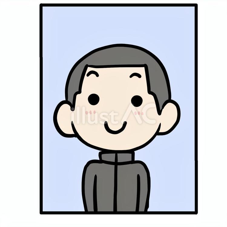 証明写真の学生少年 少年,証明写真,上半身のイラスト素材