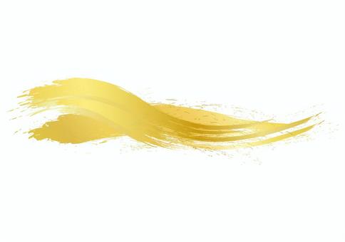 金色の筆素材 筆,金色,年賀状,筆素材,挿絵,シンプル,グラデーション,インク,和風,装飾のイラスト素材