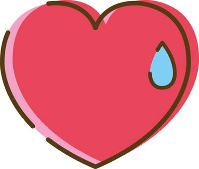 Heart icon 08 (sweat), , JPG, PNG and AI