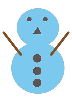 Illustration, simple, winter, snowman, JPG and AI