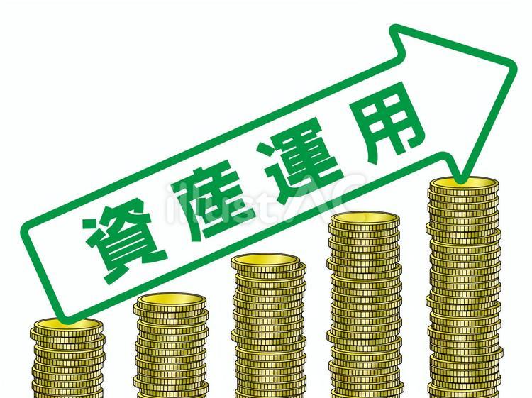 NISA資産運用_矢印_CS3 資産運用,矢印,金貨のイラスト素材