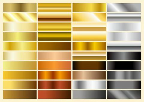 金・銀・銅のメタルグラデーション 金,銀,銅,グラデーション,メタル,金属,高級感,豪華,ゴージャス,エレガントのイラスト素材