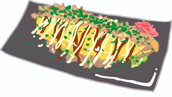 Tonpeiyaki, JPG, PNG and AI Tonpeiyaki, tonpyaki-yaki, teppanyaki, powder, JPG, PNG and AI
