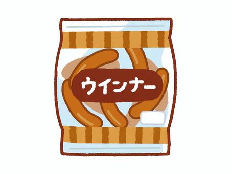 ウインナー ウインナー,ウインナーソーセージ,ソーセージ,弁当,食べ物,手書き,朝食,昼食,夜食,肉のイラスト素材