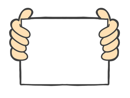 Illustration, hand, flip, frame, 