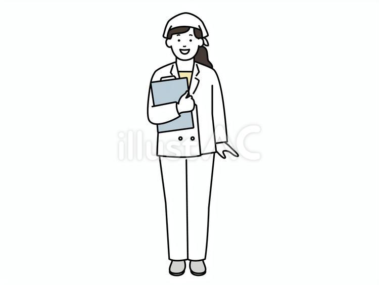 管理栄養士の女性のイラスト 管理栄養士,栄養士,医療従事者のイラスト素材