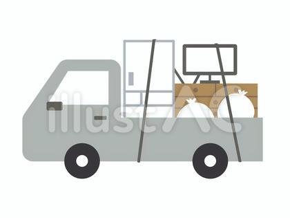 廃品回収トラックのイラスト