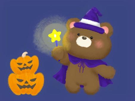 魔女っこくま 魔女っこくま くま,魔女,ハロウィンのイラスト素材