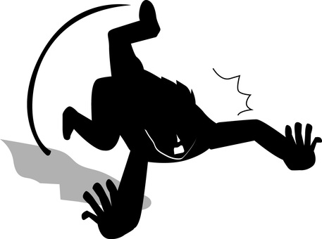 転ぶシルエット 転ぶ,つまづく,転倒,危険,ケガ,注意,人物,シルエットのイラスト素材