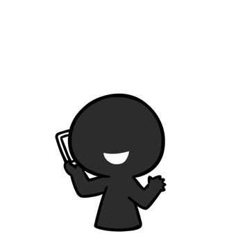 電話で話す黒い人 電話,人物,上半身,通話,スマホ,詐欺,オレオレ詐欺,危険,怪しい,悪いのイラスト素材