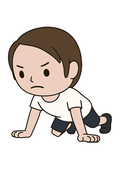 スタートする男 スタートする男 人物,スタート,準備,クラウチングスタート,ランニング,スターティング,真剣,集中,男,運動着のイラスト素材