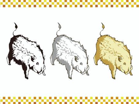 いのししイラスト いのししイラスト いのしし,干支,動物のイラスト素材