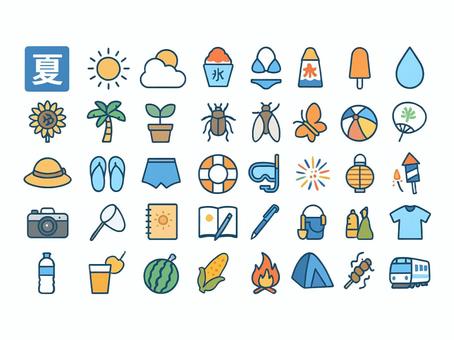 夏のイラストアイコン素材集③