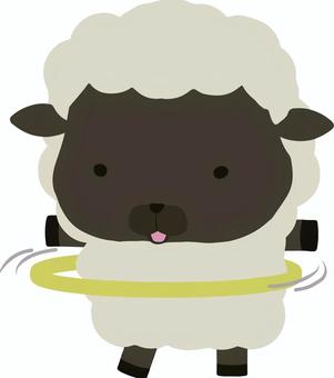 呼啦圈_sheep_black, JPG, PNG 和 AI 呼啦圈_sheep_black, 呼啦圈, 運動, 動物, JPG, PNG 和 AI