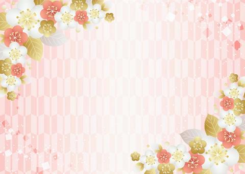 Illustration, plum, cherry blossoms, sagittarius, 