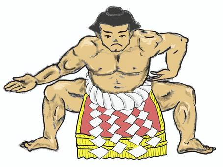 土俵入り 土俵入り 土俵入り,相撲,横綱,大イチョウ,化粧まわしのイラスト素材