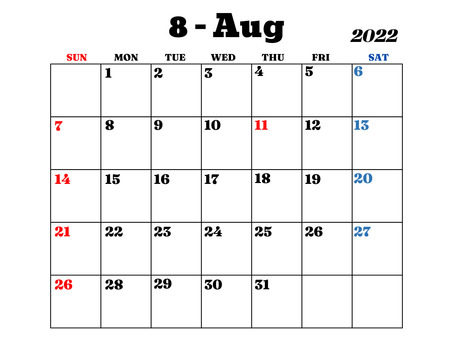 2022년 8월 달력 ver4, JPG 및 AI 2022년 8월 달력 ver4, , JPG 및 AI