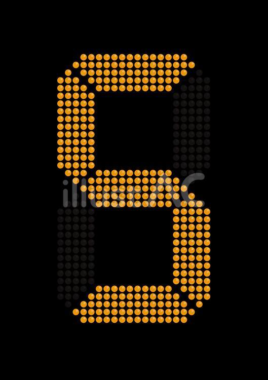 デジタル数字_5 5,デジタル,数字のイラスト素材