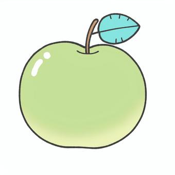 青りんごの手描きイラスト1