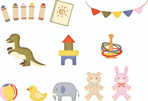おもちゃイラスト手書き風 おもちゃ,子ども,キッズ,保育園,幼稚園,かわいい,カラフル,お絵かき,クレヨン,スケッチブックのイラスト素材