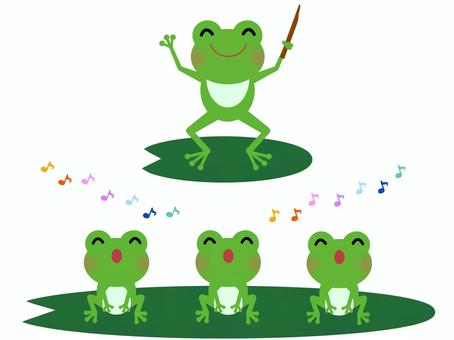 Illustration, une grenouille, une créature, chorus, 