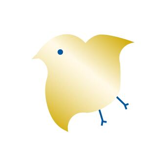 千鳥　ゴールド 正月,迎春,縁起物,金,年賀状,素材,パーツ,お祝い,千鳥,とりのイラスト素材