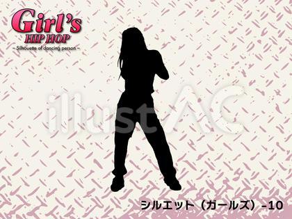 ガールズダンスのシルエット単品-10