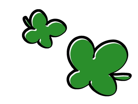四つ葉のクローバー クローバー,春,四つ葉,手描き,四つ葉のクローバーのイラスト素材
