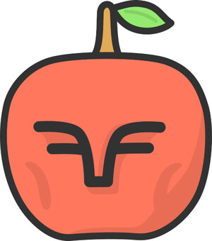 濃い顔のリンゴ リンゴ,顔,果物,濃い,食べ物,擬人化のイラスト素材