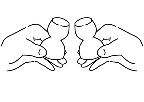 コカボム乾杯　線画 コカボム,乾杯,ショット,グラス,手,線画のイラスト素材