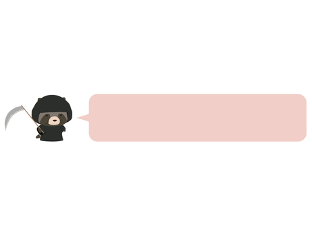 Illustration, grim reaper, raccoon, animal, 