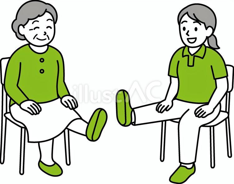 介護予防体操 介護,高齢者,介護予防体操のイラスト素材