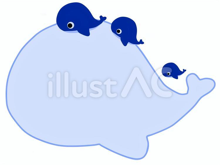 クジラ・コピ―スペ―ス クジラ,生き物,海のイラスト素材
