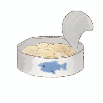 ツナ缶 ツナ缶,マグロ,魚,水彩,鉛筆,食べ物のイラスト素材