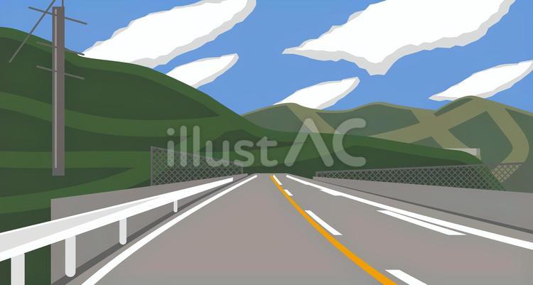 道路　車道　　 道路,車道,バイパスのイラスト素材