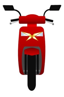 バイク76 スクーター,原付バイク,電動バイク,二輪,原動機付自転車,二輪車,自動二輪車,乗り物,車両,ミニバイクのイラスト素材