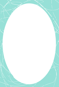 クレヨン風シンプルフレーム（緑） フレーム,シンプル,メッセージカード,縦,はがき,緑,クレヨン,おしゃれ,背景,素材のイラスト素材