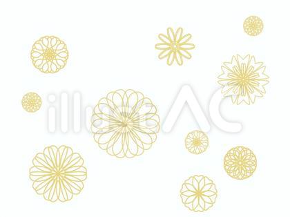 金色の花を散りばめた背景