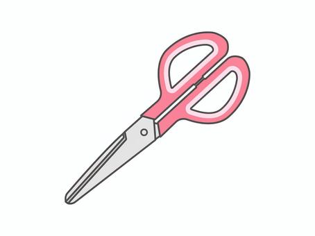 ハサミ(ピンク) ハサミ(ピンク) ハサミ,切る,裁断,文具,文房具,鋏,はさみ,刃物,ピンクのイラスト素材