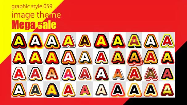 グラフィックスタイル059 グラフィックスタイル,アピアランス,文字,強調,見出し,タイトル,装飾,テロップ,フォント,インパクトのイラスト素材
