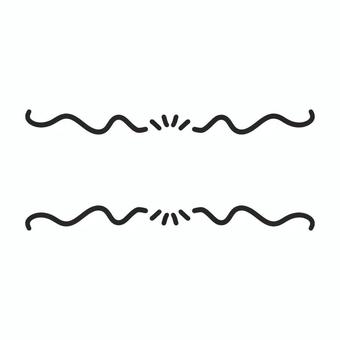 黒で描かれた波線のシンプルなあしらい 黒で描かれた波線のシンプルなあしらい 黒,波線,線,あしらい,イラスト,手描き,シンプル,飾り,線画,マークのイラスト素材