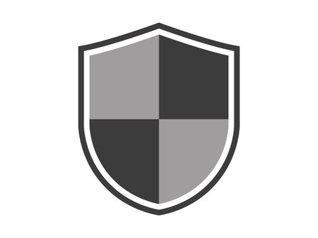 セキュリティのアイコン（黒・グレー） セキュリティ,アイコン,保護,安全,シールド,プロテクト,インターネット,ネットワーク,サイバー,クラウドのイラスト素材