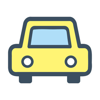 シンプルな乗用車　正面 車,自家用車,社用車,通勤,運転,ドライブ,生活,ライフスタイル,機械,駐車のイラスト素材