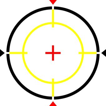 照準 照準,ターゲット,ロックオン,狙撃,スコープ,標的,照準器,的,狙い,シンプルのイラスト素材