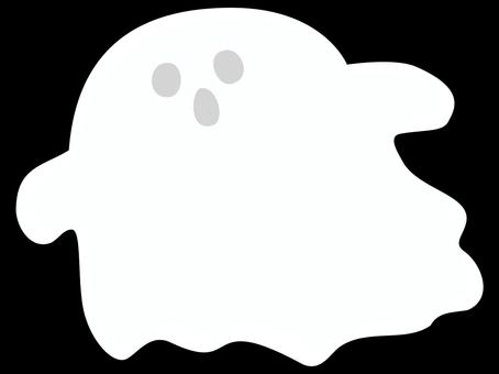 おばけのシルエットフレーム（黒） おばけ,フレーム,黒のイラスト素材