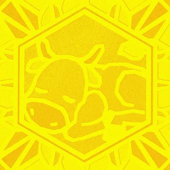 シームレスなモザイク　干支　丑　o 丑,牛,ウシ,干支,動物,正月,年賀状,背景素材,バックグラウンド,モザイクのイラスト素材